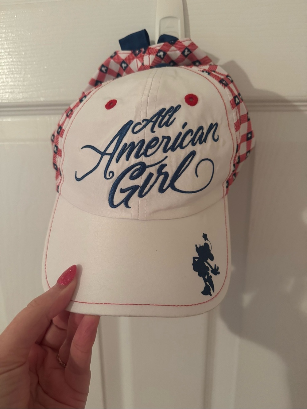 All American Girl White & Navy Baseball Cap